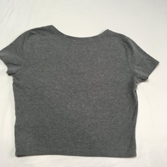 Women's Wild Fable Gray V-Neck Crop Top Tee Size M - Picture 2 of 8